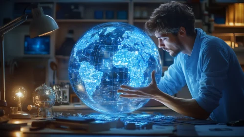 Illuminated World Globe