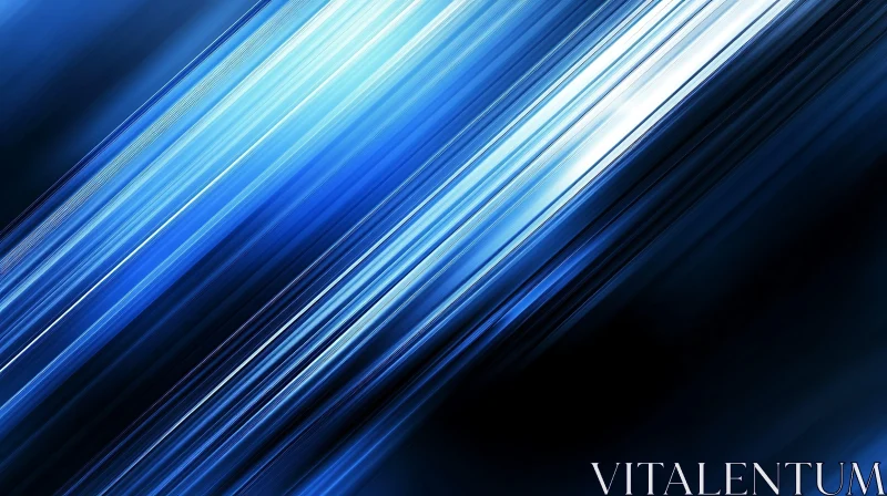 Linear Blue Abstract Composition AI Image