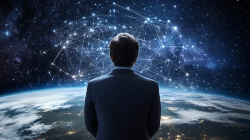 Man and Digital Constellation