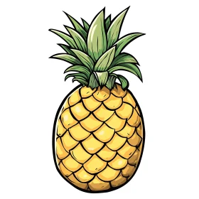Cartoon Pineapple Illustration