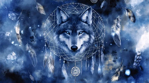 Wolf Spirit in Dreamcatcher