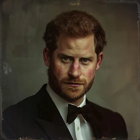 Portrait of Prince Harry in Formal Attire