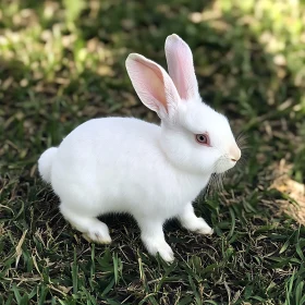 Serene White Bunny Portrait