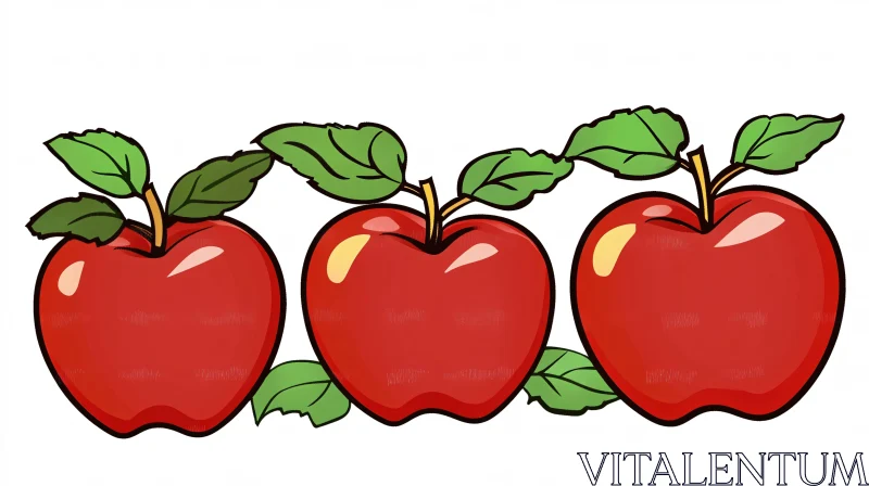 Fresh Red Apples Still Life AI Image