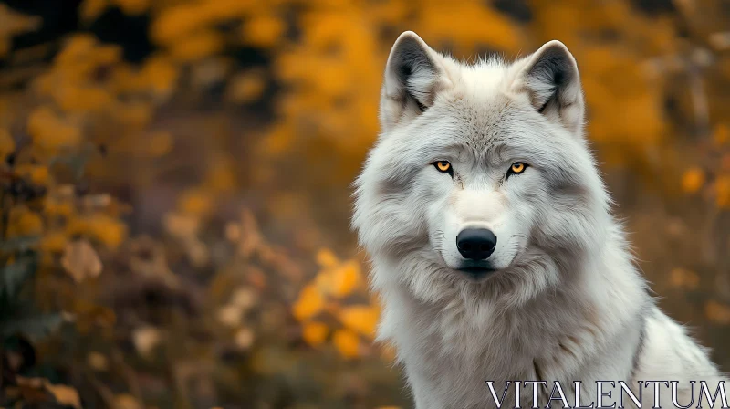 Serene Wolf Gaze AI Image