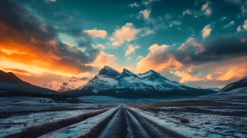 Majestic Mountains at Sunset