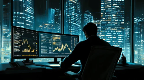 City Trader at Night