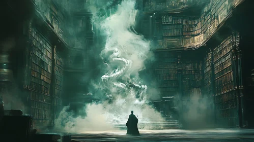 Enchanting Library Scene