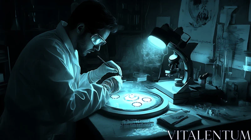 Scientist Working in Laboratory AI Image