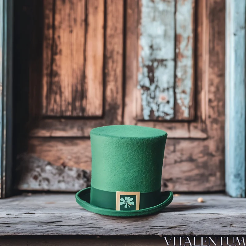 AI ART Green Shamrock Hat