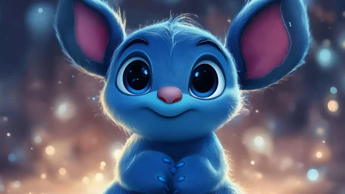 Charming Animated Creature with Big Eyes