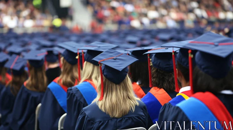 A Group of Graduates at a Ceremony AI Image