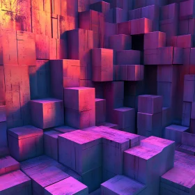 Colorful Cubic Blocks Arrangement