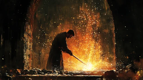 Forge of Creation: A Blacksmith's Labor