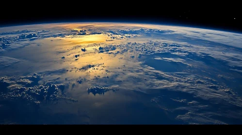 Orbital View of Earth and Clouds