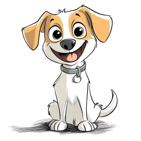 Cheerful Cartoon Puppy Illustration