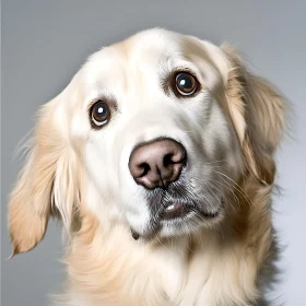 Tender Look of a Golden Retriever Dog