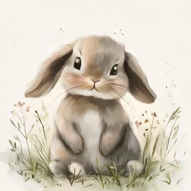 Pastel Bunny Illustration