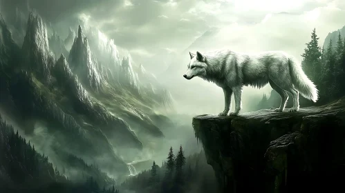 Wolf on a Cliff