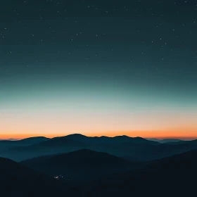 Peaceful Mountain Landscape at Dusk