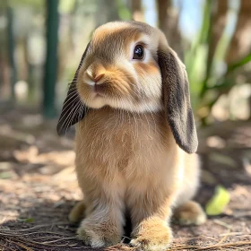 Charming Bunny with Floppy Ears