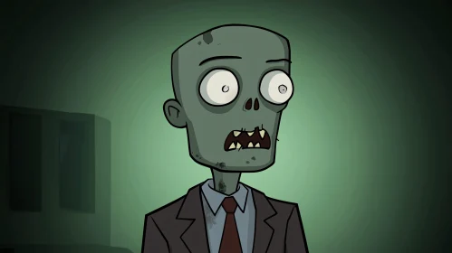 Undead Office Cartoon Character