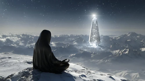 Mountain Peak Meditation with Monolith