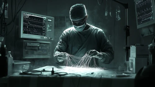 Operating Room Serenity: Surgeon at Work