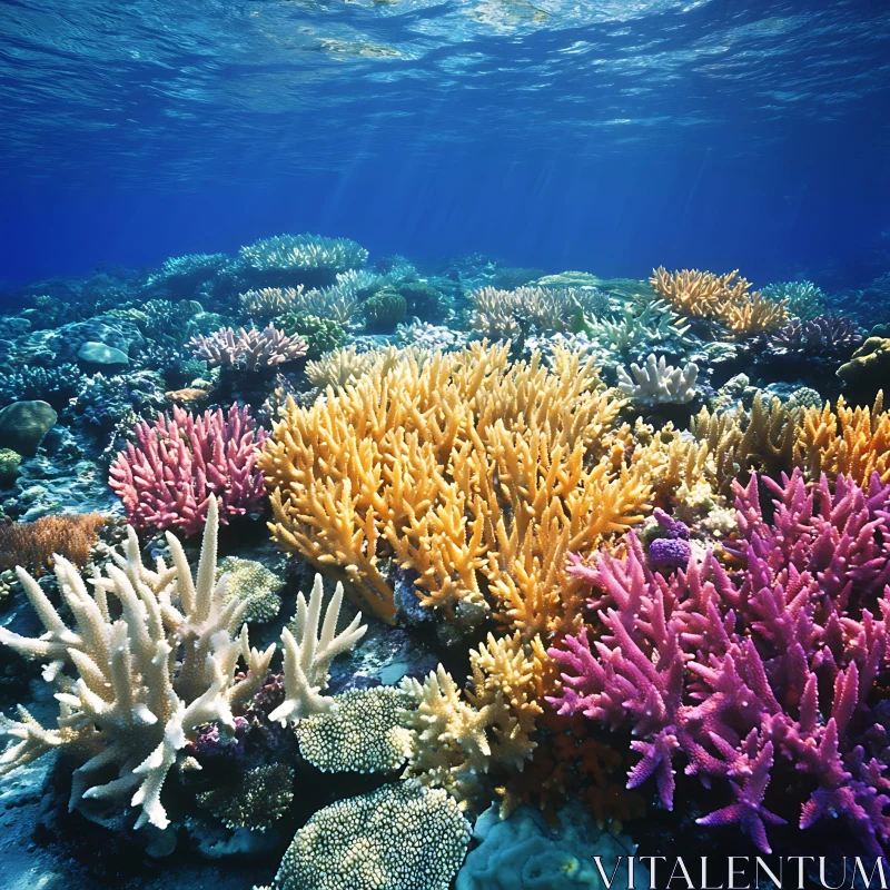 Underwater Coral Reef Ecosystem AI Image