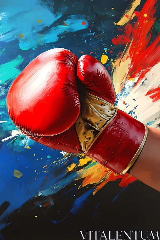 Captivating Boxing Glove Art with Vibrant Colors AI Generated Image AI Image