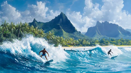 Tropical Island Surfing Adventure