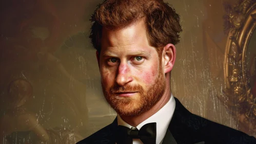 Elegant Portrait of Prince Harry