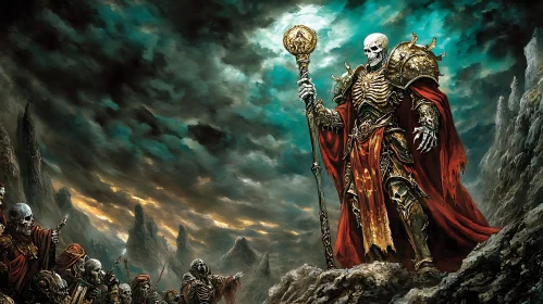 Skeleton Warrior with magic staff