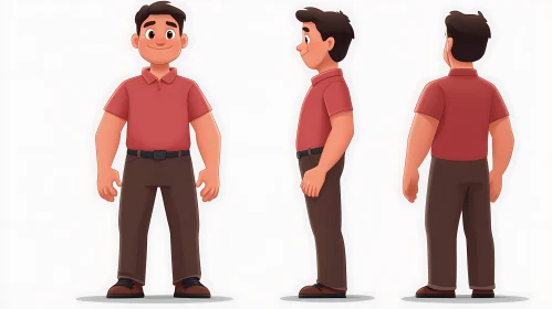 Cartoon Man Character Design Illustration