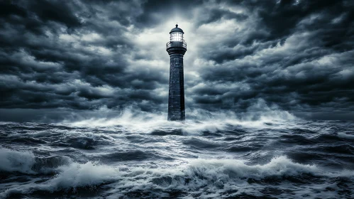 Beacon of Hope: Lighthouse in a Storm