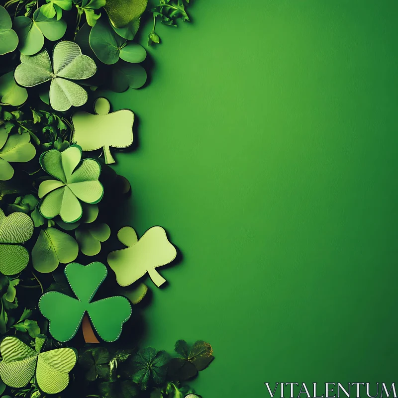 Shamrock Serenity: A Green Celebration AI Image