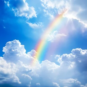 Sky with Rainbow after the rain