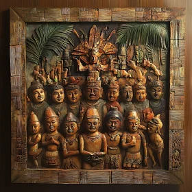 Ancient Carved Wooden Artwork