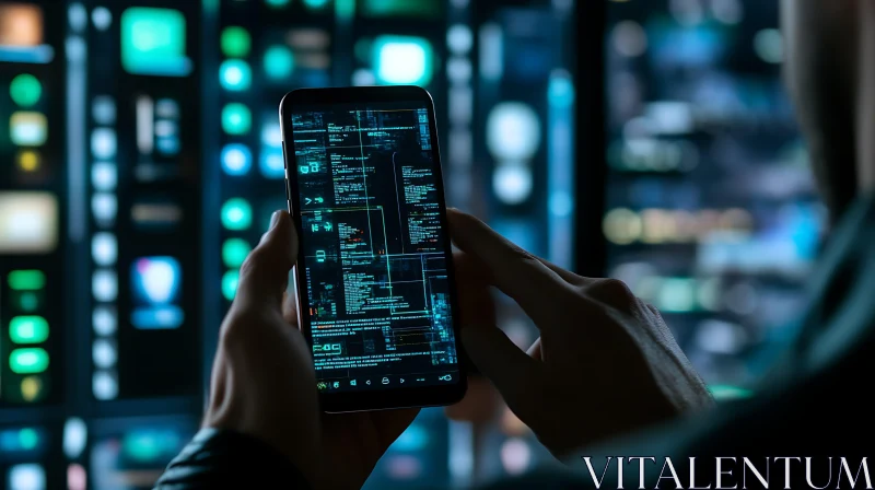 Mobile Code Interface Digital Era AI Image