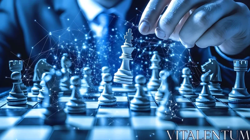 Chess Strategy Digital Network AI Image