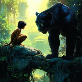 Wild Companions: Jungle Boy and Black Panther