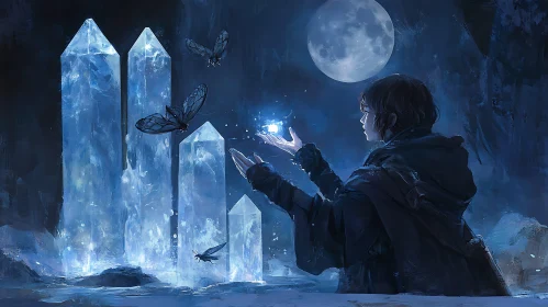 Crystalline Magic Under Moonlight