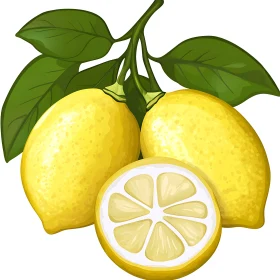 Vibrant Lemon Citrus Art