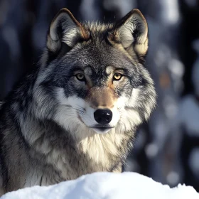 Winter Wolf Close-Up