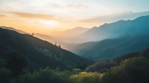 Sunset Mountain Landscape