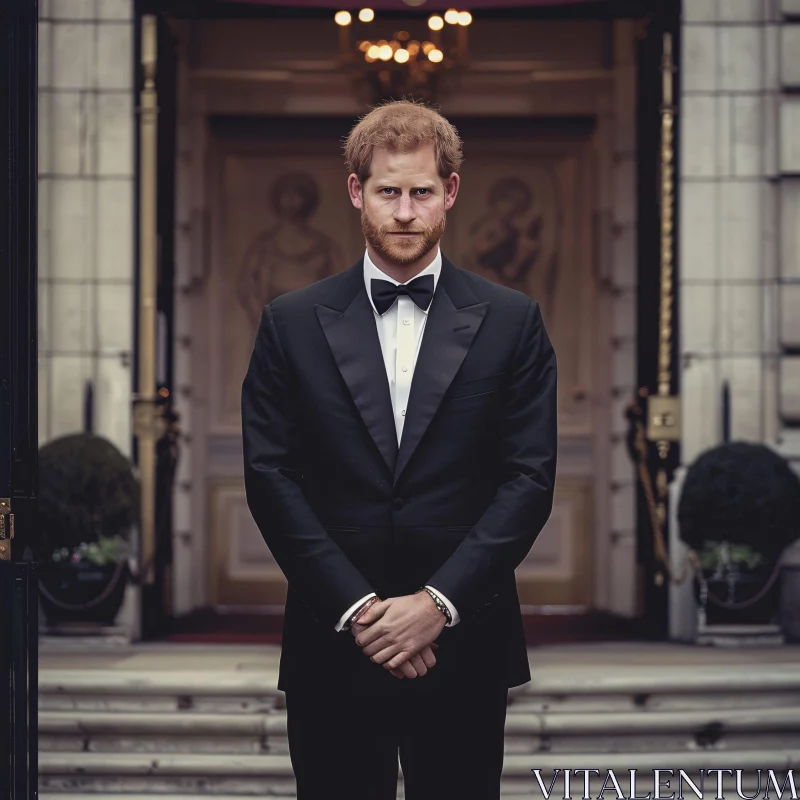 Prince Harry Formal Portrait AI Image