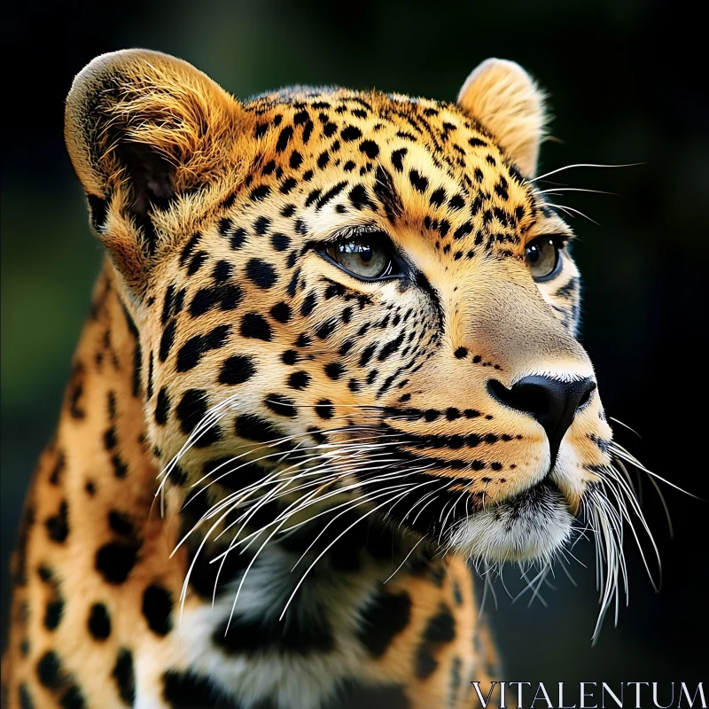 Close-Up of Leopard Face AI Image