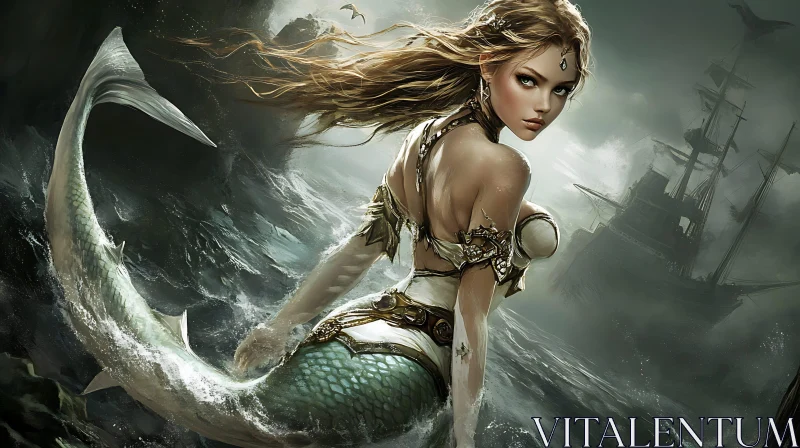 AI ART Siren of the Deep: A Mermaid's Tale