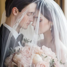 Veiled in Love: A Wedding Portrait