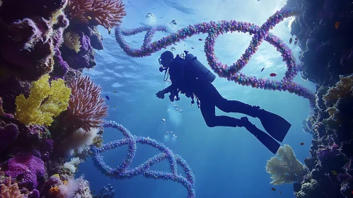 Diver's Dance with DNA in the Deep